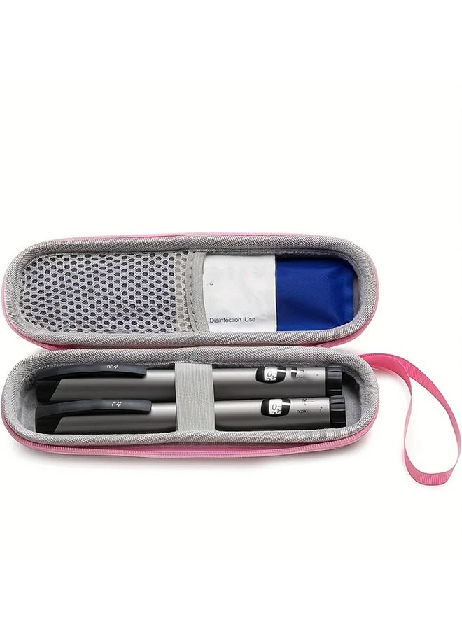 Pink Insulin Cooler Bag Portable Travel Case for Diabetes Pens and Supplies - Image 1