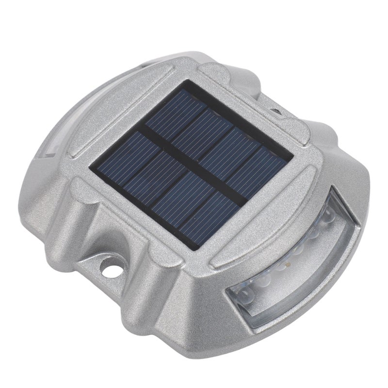 Solar Road Stud Light Aluminum Alloy Solar Powered Outdoor Waterproof Road Markers 6V 1.8W for Step Sidewalk Stair Garden Ground Green Light - Image 2