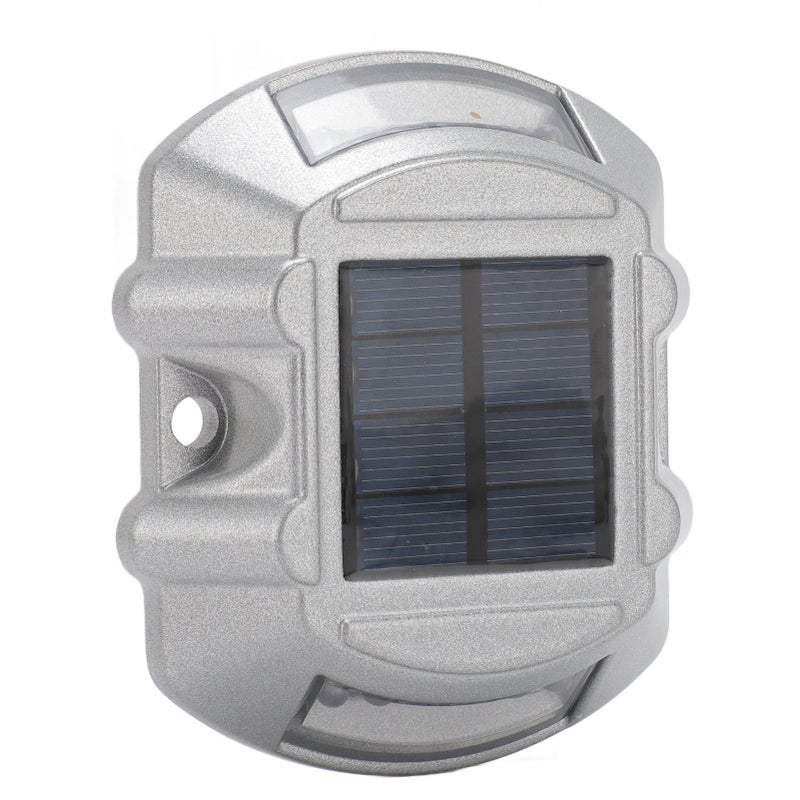 Solar Road Stud Light Aluminum Alloy Solar Powered Outdoor Waterproof Road Markers 6V 1.8W for Step Sidewalk Stair Garden Ground Green Light - Image 1