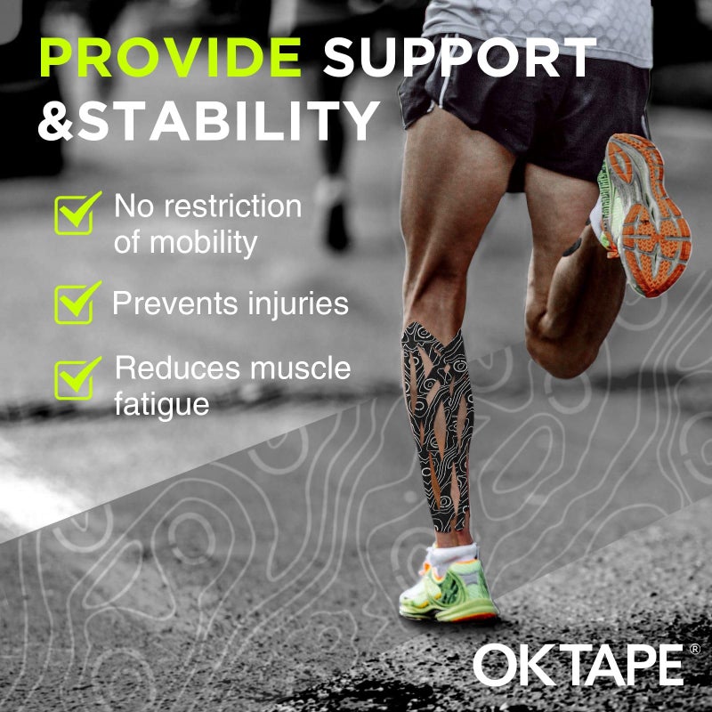 OK TAPE PRO Kinesiology Tape Uncut Roll, Elastic Physical Therapy Athletic Tape for Pain Relief, Muscle Support, Kinetic Tape, Water Resistant, 2in X 16.4ft -Pink - Image 4