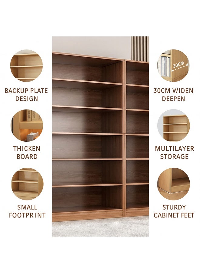 كيكي رف كتب عصري من الخشب الصلب مثبت على الحائط، وخزانة عرض، وخزانة زاوية لغرفة المعيشة - Image 5