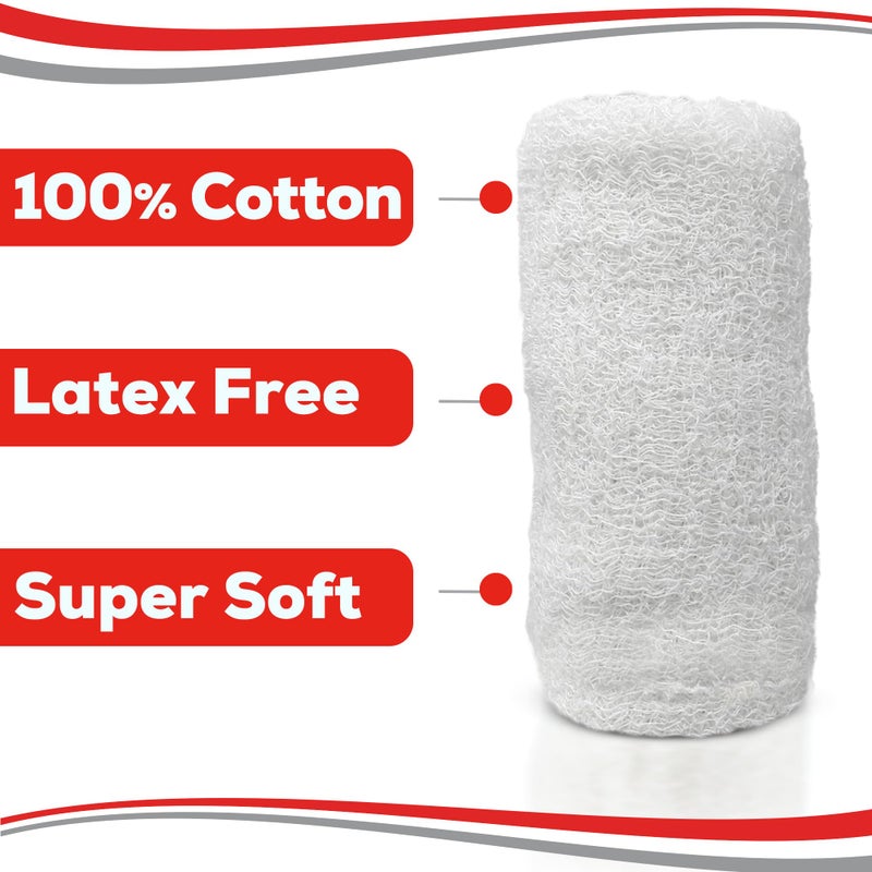 HEALQU Kerlix Type Gauze Bandage Rolls - 4 Â½ in x 4.1 Yds, 6 Ply - 24 Single Sterile Pocuhes - Extra Absorbency, Latex Free, Hospital Grade Cotton Krinkle Fluff Bandage Wrap - Wound Care & First Aid - Image 3