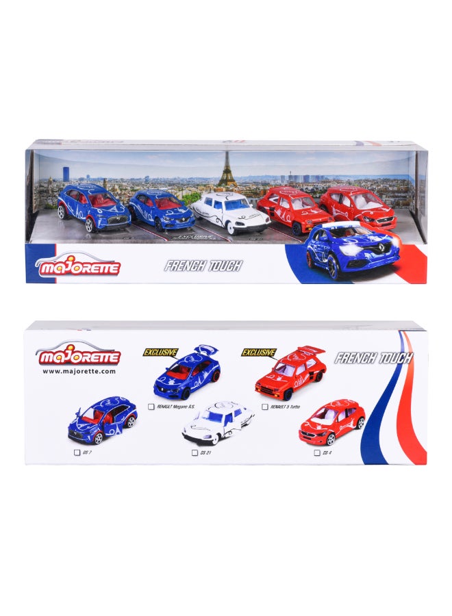 Majorette French Touch Diecast Giftpack, 5 Metal Toy Cars, 1:64 Scale French Edition Vehicles with Paris-Inspired Designs, Freewheel, 7.5 cm, Ages 3+ - Image 2