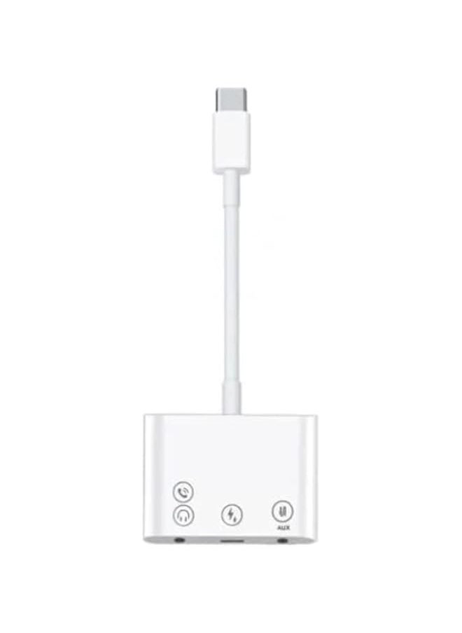 Generic - MARGOUN For USB Type-C to Dual 3.5mm Aux Audio Headphone Adapter with USB-C Charge Port 3 in 1 OTG Splitter Live Converter for Android Type-C Input Phones - Image 1
