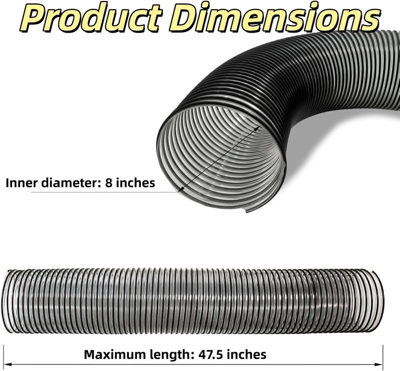 sanbaiyi Bagger Flex Hose for MTD CUB CADET RZT 36" 42" 46" 50" 54" Rear Fast Double Bagger - Image 3