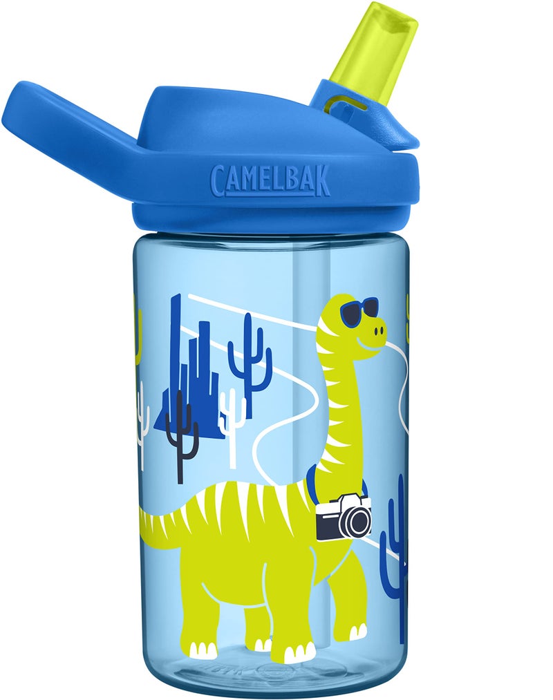 CamelBak eddy+ 14oz Kids Water Bottle with Tritan Renew – Straw Top, Leak-Proof When Closed, Road Trip Dinos - Image 3