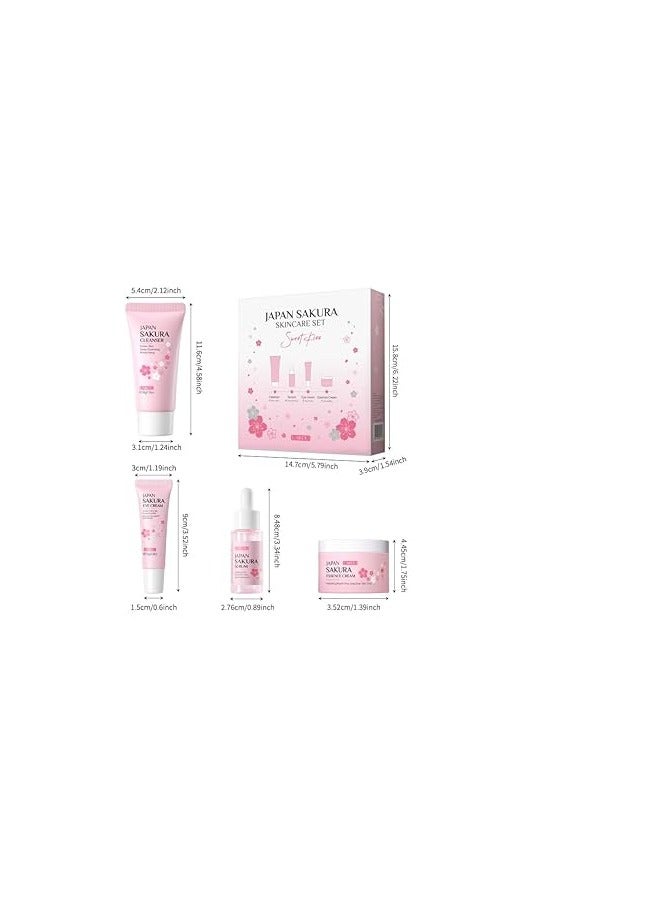 لايكو مجموعة لايكو اليابان للعناية بالوجه بزهرة الساكورا - ٥ في ١ | تفتيح البشرة، ترطيبها، شد المسام، وتوحيد لونها | مجموعة العناية اليومية بواقي شمس بعامل حماية ٥٠ | خلاصة زهرة الساكورا اليابانية الأصلية - Image 1