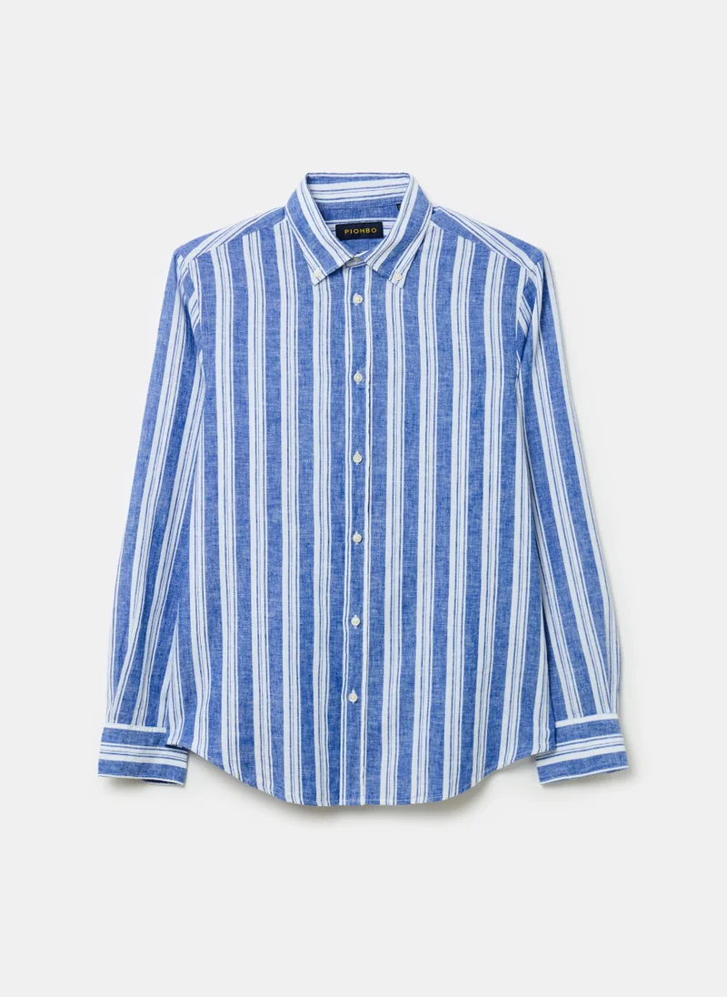 Ovs Striped linen and cotton shirt