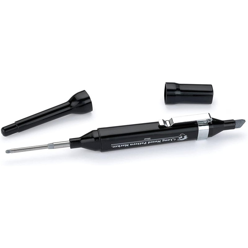 Fastcap FastCap Long Nosed Pattern Marker, Silver - Precision Marking Tool with 1-1/8" Fine Tip, Permanent Waterproof Ink - 04250  - Image 2