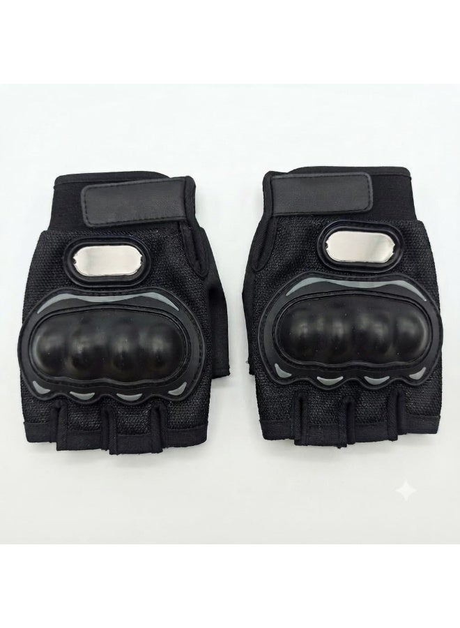 Tactical nylon half-finger gloves, designed for sports, cycling, travel, camping, outdoor activities, boxing, motorcycling, and shooting. - Image 1
