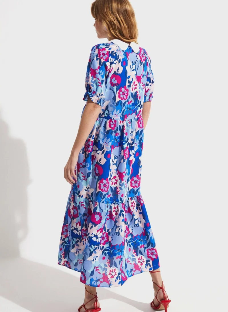JUNE Floral Tiered Dress