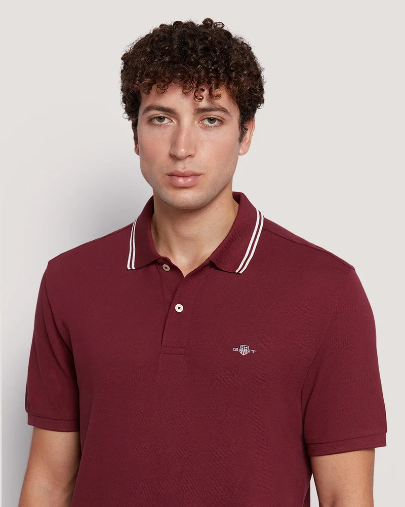 GANT Gant Men’S Short Sleeve Tipped Collar Piqué Polo Shirt