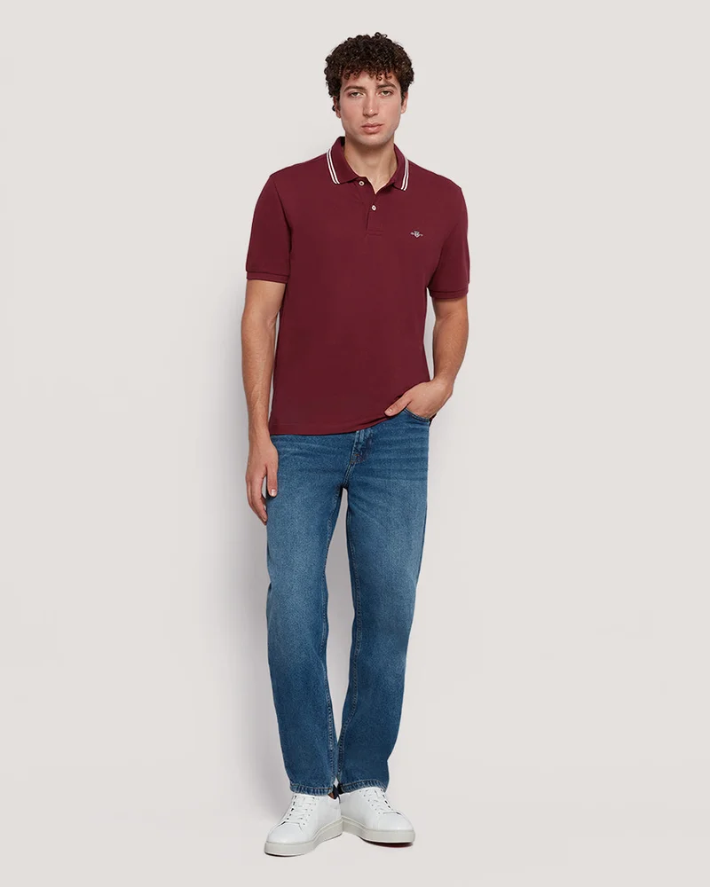 GANT Gant Men’S Short Sleeve Tipped Collar Piqué Polo Shirt
