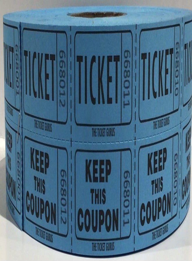 The Ticket Gurus-Raffle Tickets - (4 Rolls of 2000 Double Tickets) 8,000 Total 50/50 Raffle Tickets (2 Red & 2 Blue Rolls) - Image 2