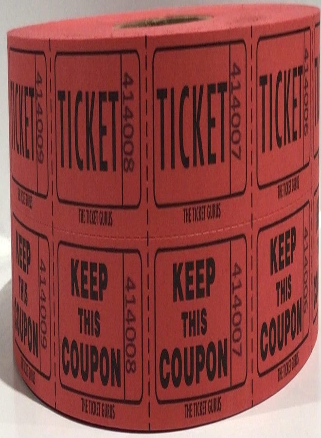 The Ticket Gurus-Raffle Tickets - (4 Rolls of 2000 Double Tickets) 8,000 Total 50/50 Raffle Tickets (2 Red & 2 Blue Rolls) - Image 3