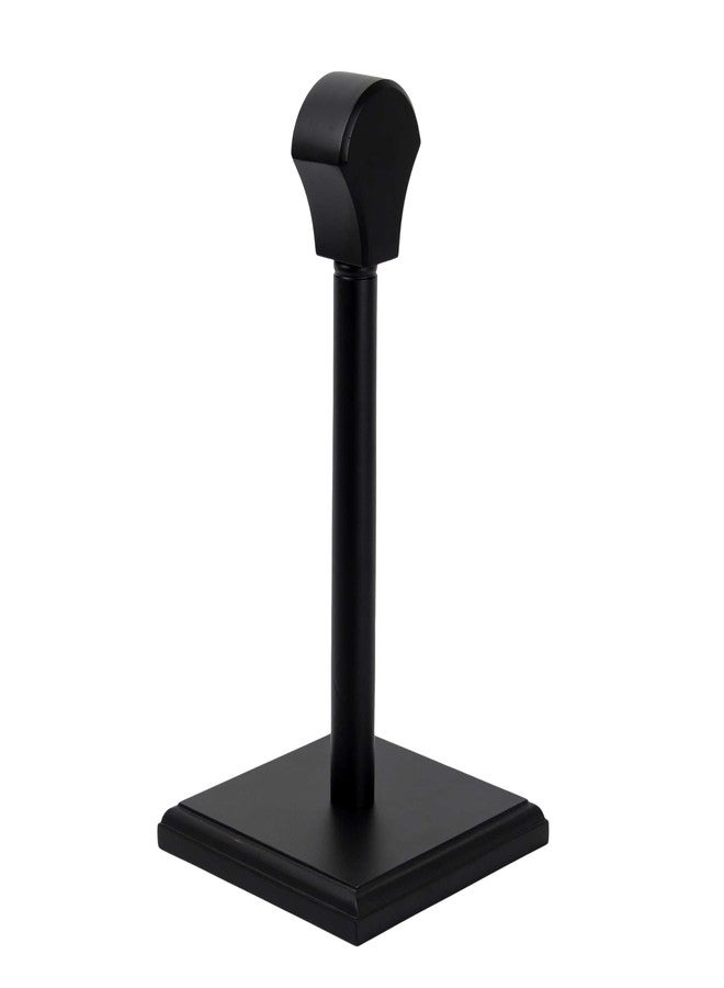 Mythrojan Wooden Helmet Stand Solid Medieval Roman Viking Helmet Display Stand Mask Display Templar Spartan Cosplay Larp Knight Stand Black - Image 1