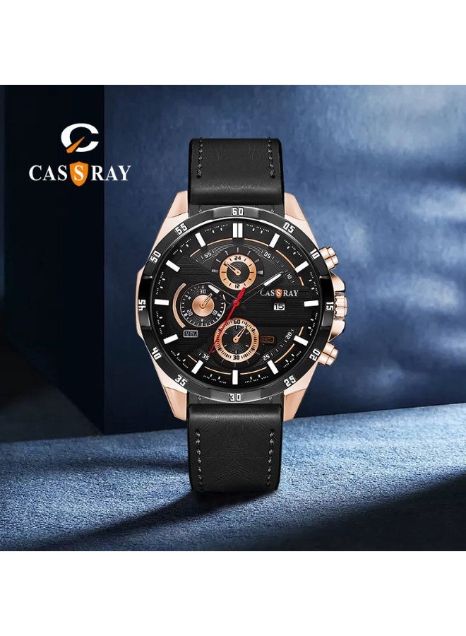 CASSRAY New fully automatic movement men's waterproof stylish sport night light trendy men's watch - Image 1