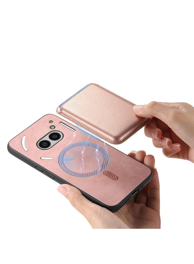 S-TOP Case For Nothing Phone 2a Retro Magsafe Card Bag PU Back Cover Phone Case - Image 4