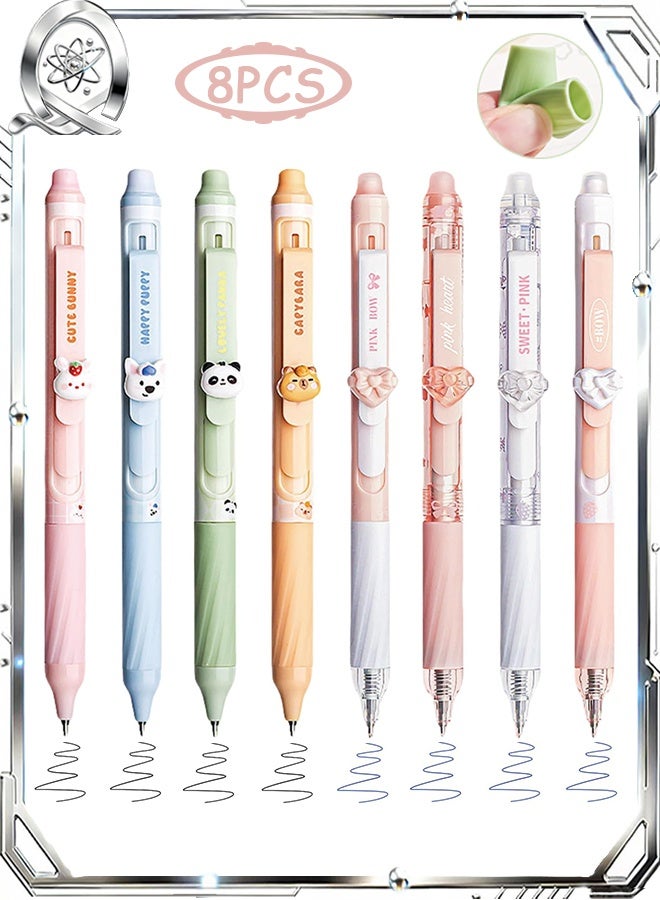 كوانتوم ٨ أقلام قابلة للمسح، قلم جل قابل للسحب والضغط، أقلام بتصميمات فضائية كرتونية، مناسبة للكتابة والتدوين للأطفال في المكتب والمدرسة. - Image 1