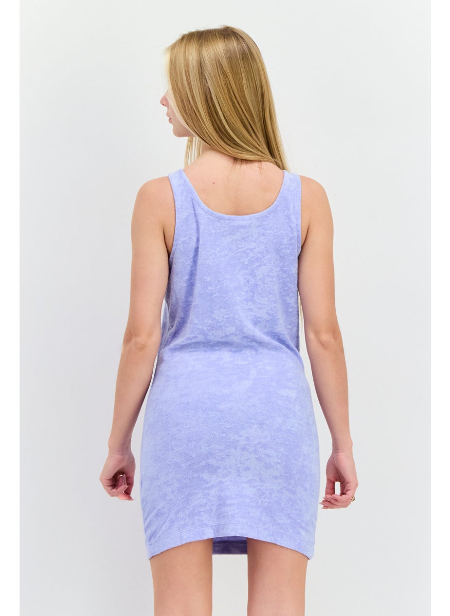 Juicy Couture Women Embroidered Logo Mini Dress, Violet  - Image 3