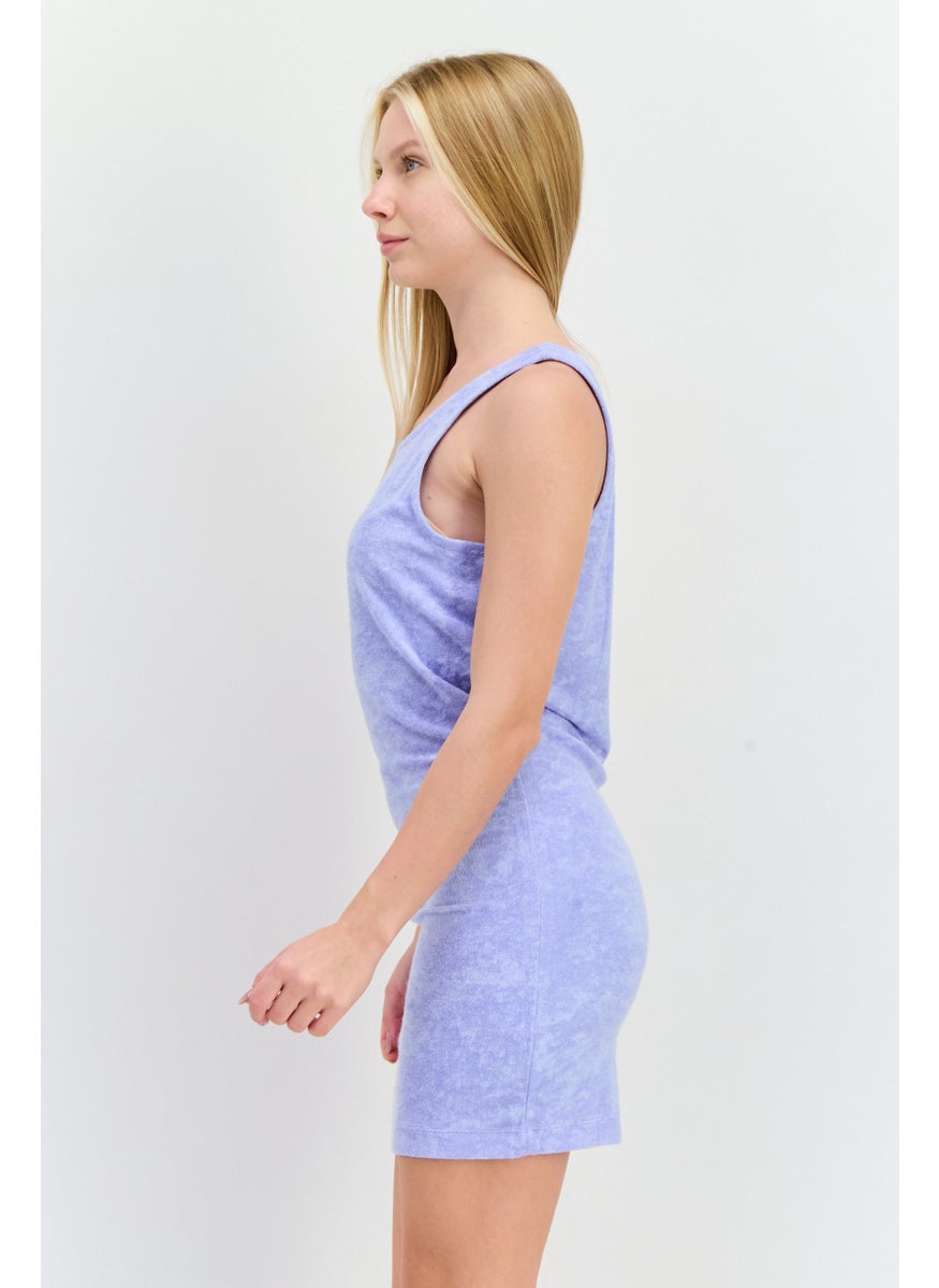 Juicy Couture Women Embroidered Logo Mini Dress, Violet  - Image 2