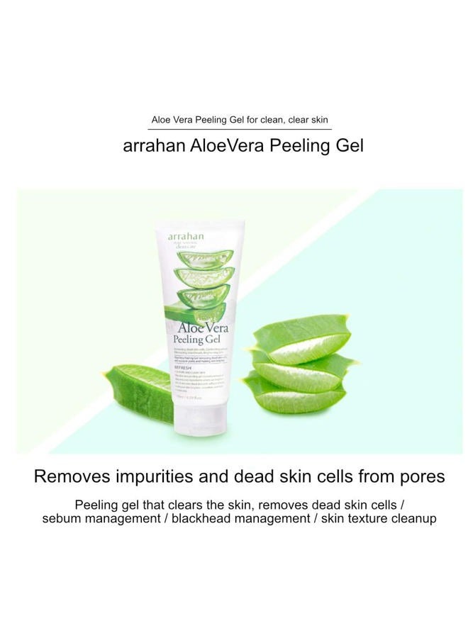 arrahan AloeVera Peeling Gel 180ml / 6.09 fl.oz Skin moisturizing, complexion clear. Skin soothing. Moisture replenishment, skin crystallization. - Image 2