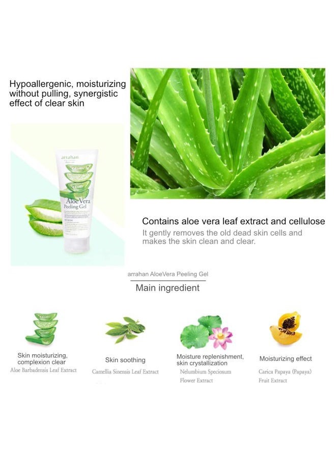 arrahan AloeVera Peeling Gel 180ml / 6.09 fl.oz Skin moisturizing, complexion clear. Skin soothing. Moisture replenishment, skin crystallization. - Image 3