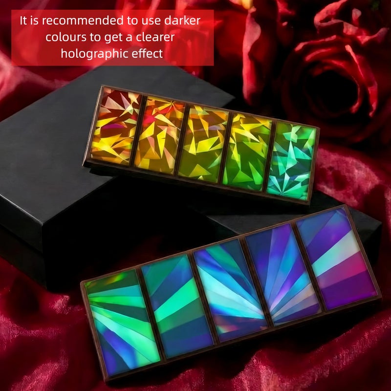 Ziliny Windmill and Diamond Holographic Chocolate Bar Mold Silicone, Rainbow Light Effect Chocolate Bar Deep Thick Molds for DIY Candy Dessert Baking, Candy, Wax Melts, Cake Decoration (Rectangle) - Image 4