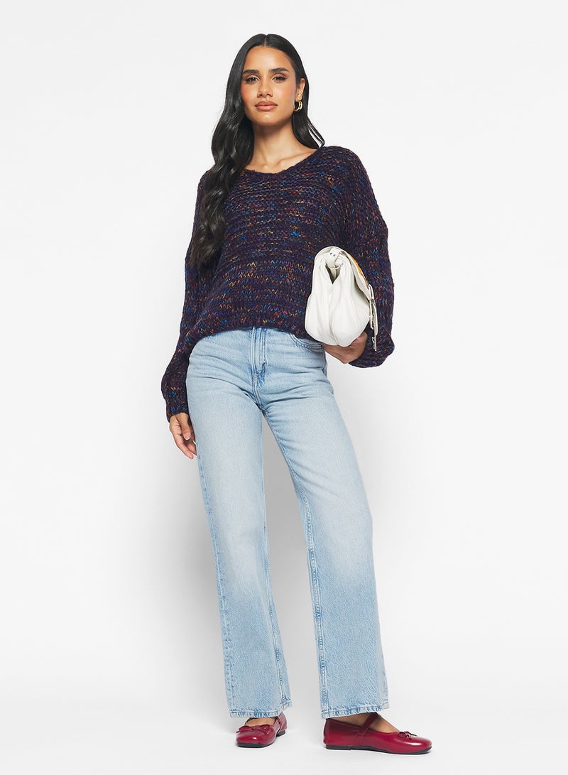 Ginger Marled Cable Knit Sweater - Image 4