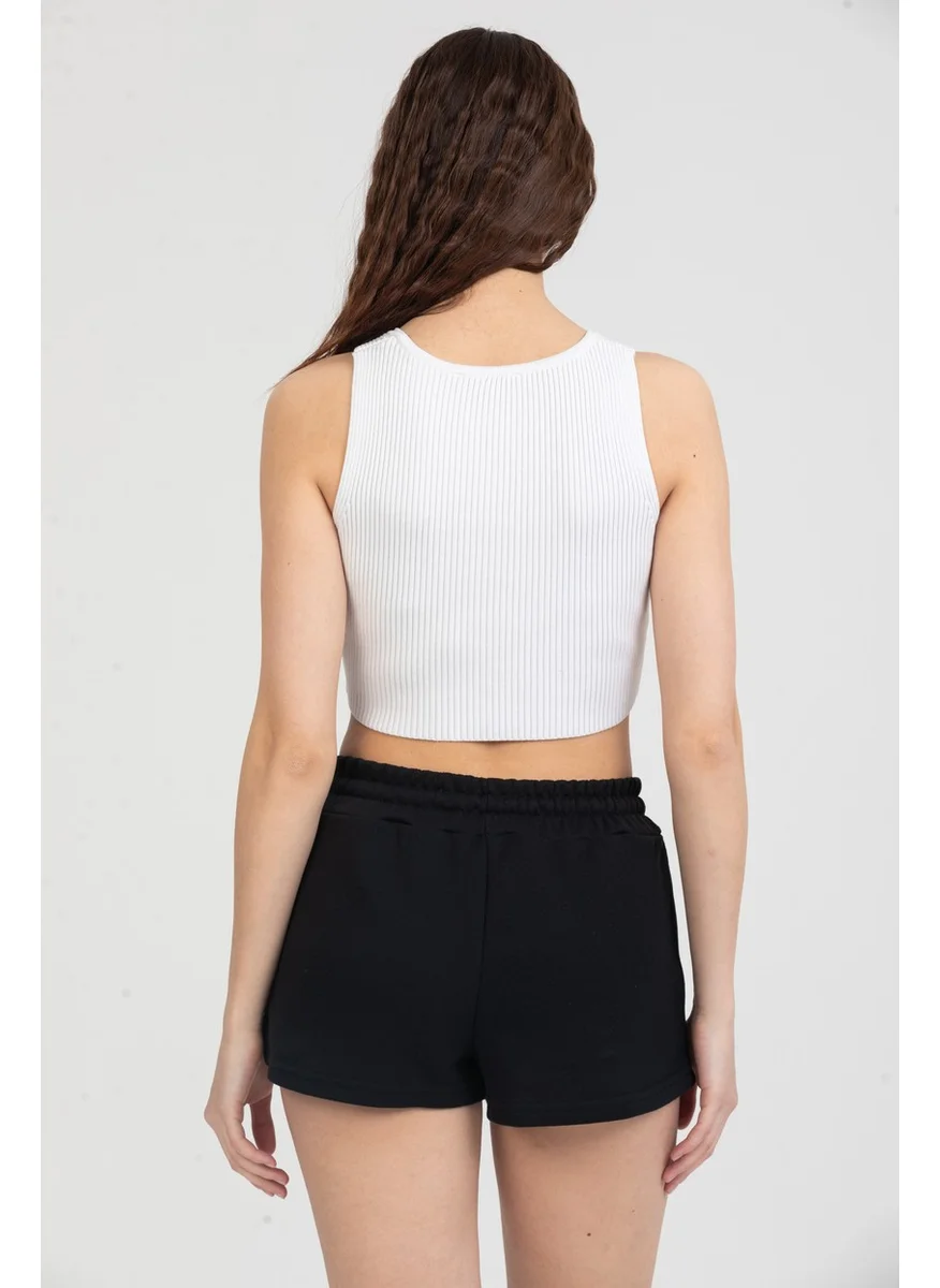 Twenty3 Women's Basic Short Pocket Shorts with Elastic Waist