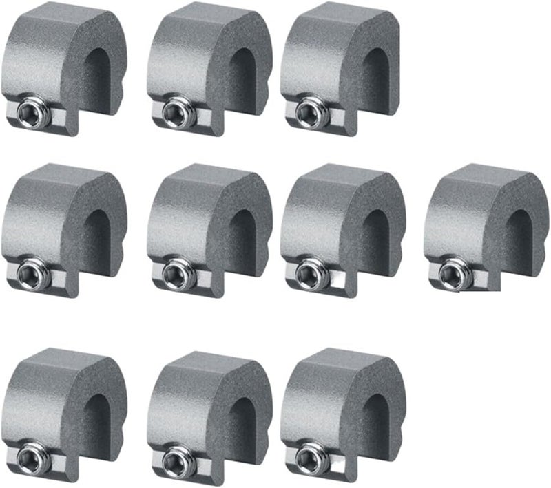10 Pack Gray Aluminum Alloy Sliding Window Door Lock Stopper - Image 1