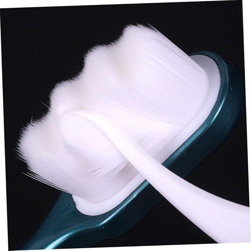 4 قطع فرشاة أسنان للكبار بشعيرات ناعمة لإزالة البلاك والعناية اللطيفة باللثة مع قبضة مريحة، لون عشوائي - Image 4