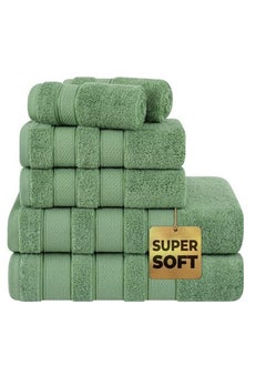 Safi Plus Luxury Hotel Quality 100% Turkish Genuine Cotton Towel Set, 2 Bath Towels 2 Hand Towels 2 Washcloths Super Soft Absorbent Towels for Bathroom &amp; Kitchen Shower - Sage Green - pzsku/Z3D3F7E957DBB7B9CEF59Z/45/_/1709120819/2f26e295-d68e-4a9a-82fc-d44b5b7d90e2