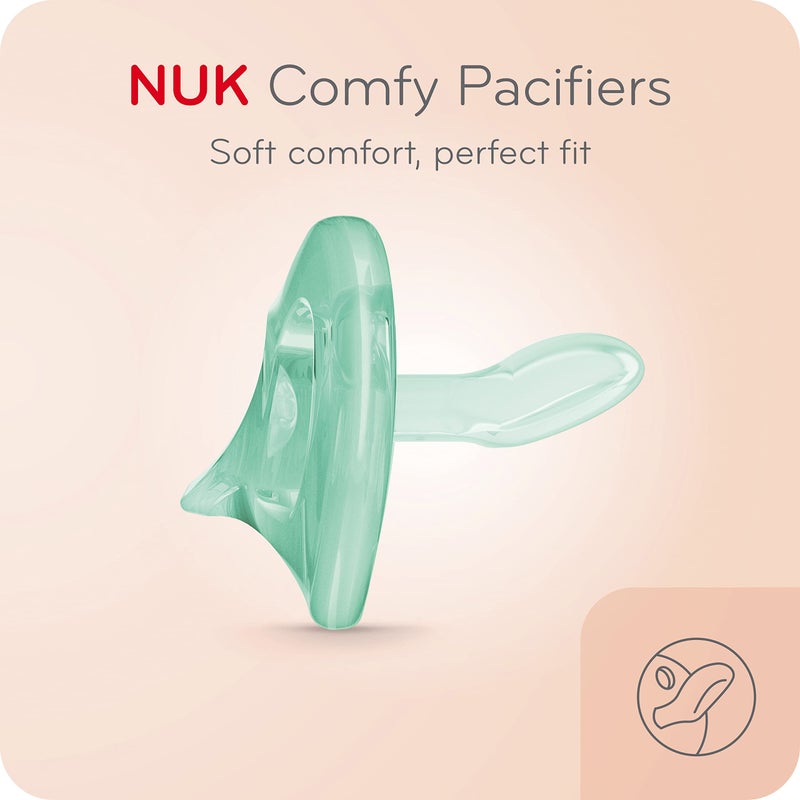 نوك Comfy Pacifiers, 0-6 Months, 6 Pack - Image 2