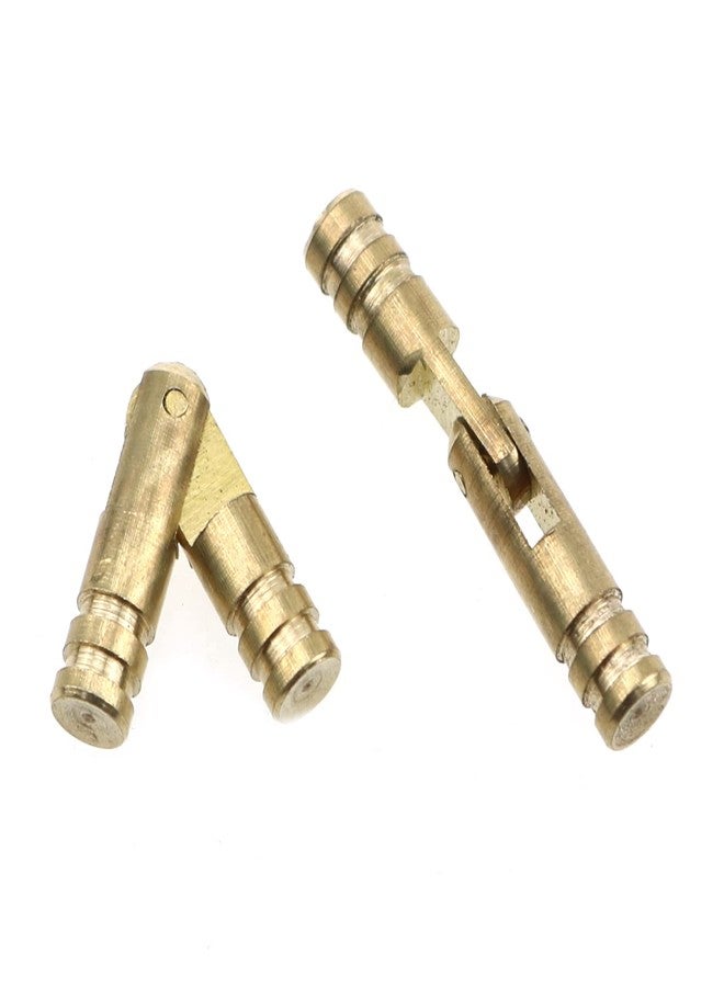 LUORNG Hidden Barrel Hinge LUORNG 8PCS 25x4mm Invisible Brass Concealed Cylinder Hinges for Jewelry Keepsake Box Cabinet Door Cylindrical Barrel Hinges - Image 4