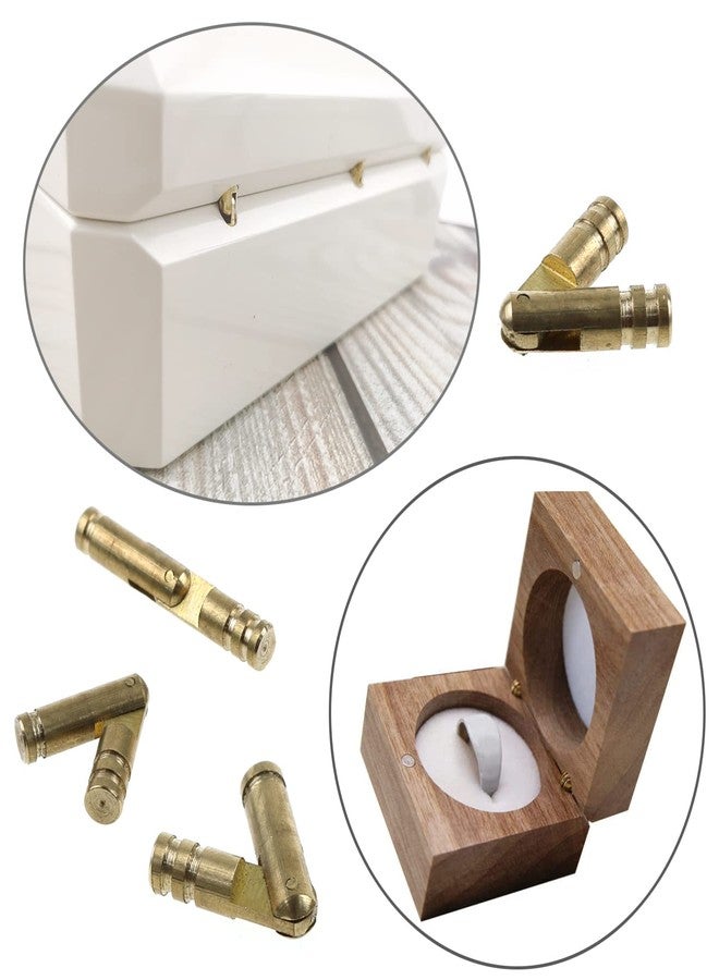 LUORNG Hidden Barrel Hinge LUORNG 8PCS 25x4mm Invisible Brass Concealed Cylinder Hinges for Jewelry Keepsake Box Cabinet Door Cylindrical Barrel Hinges - Image 5