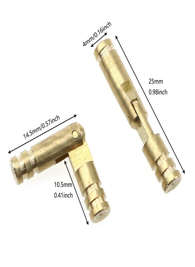 LUORNG Hidden Barrel Hinge LUORNG 8PCS 25x4mm Invisible Brass Concealed Cylinder Hinges for Jewelry Keepsake Box Cabinet Door Cylindrical Barrel Hinges - Image 2