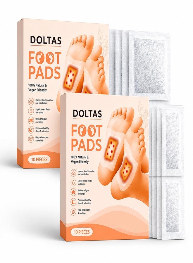 DOLTAS Herbal And Gentle Ingredient Detox Foot Pads, Natural (Pack of 2) – Bamboo Vinegar Foot Patch for Sleep Support, Foot Comfort, Relaxation & Overnight Wellness | Acupoint Micro-Massage Technology | Natural Herbal Detox Foot Pads for Daily Foot Care - Image 1