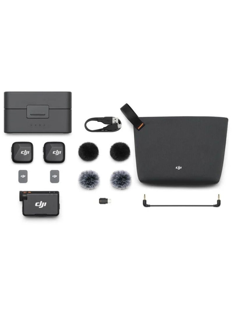 DJI Mic Mini (2 TX + 1 RX + Charging Case) Black - Image 1