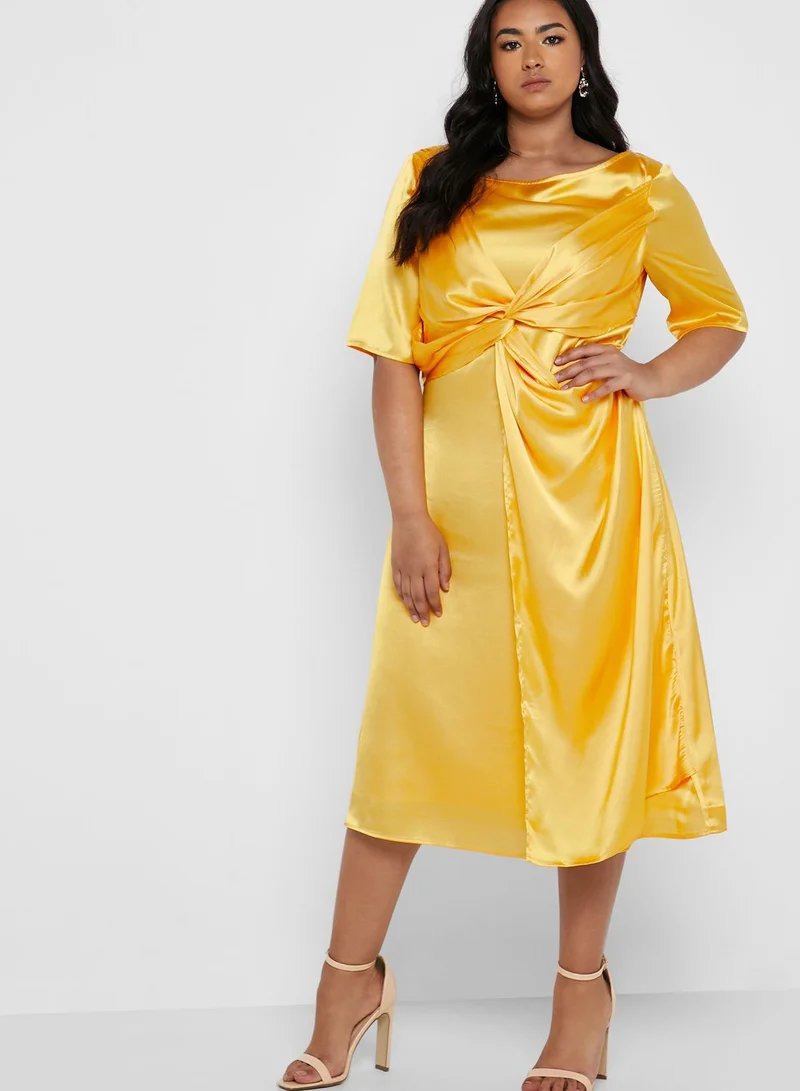 Elvi Front Twisted Dress