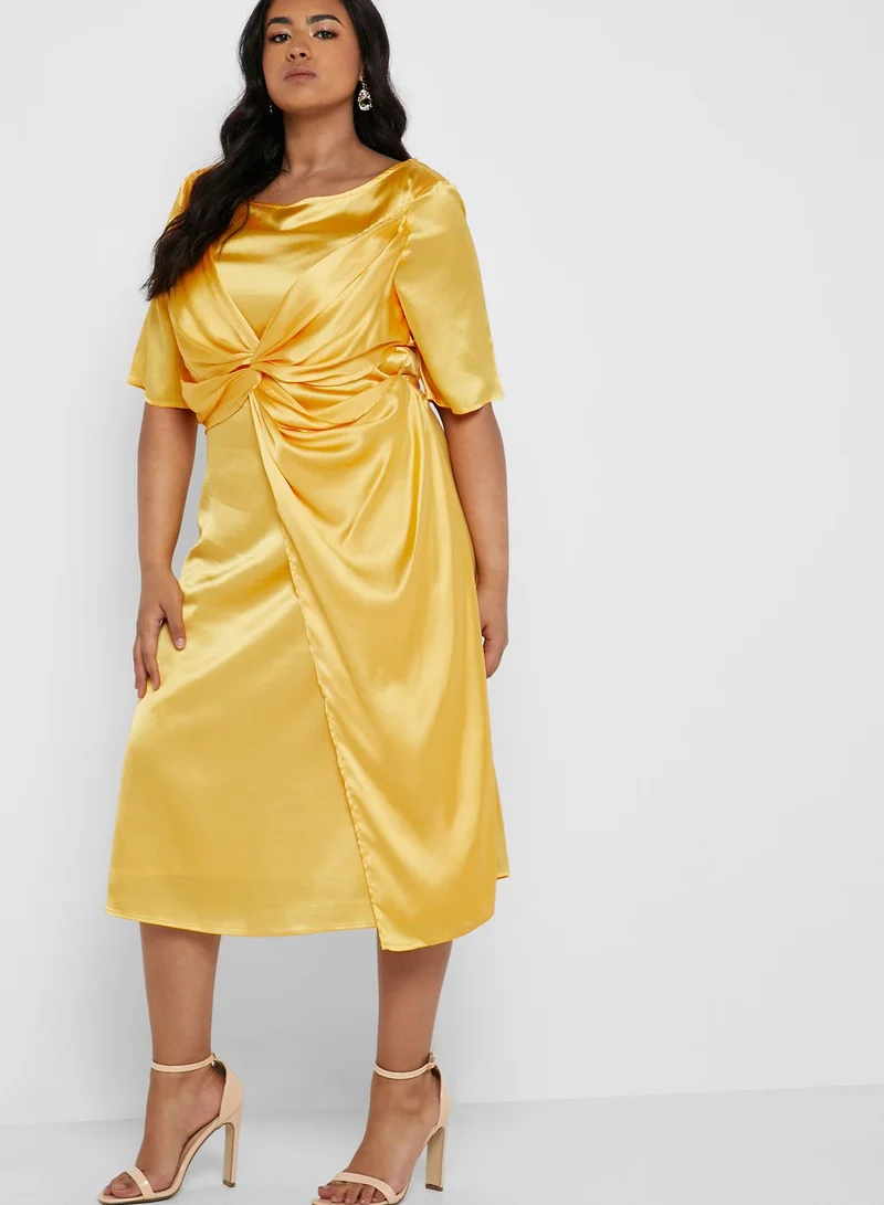 Elvi Front Twisted Dress