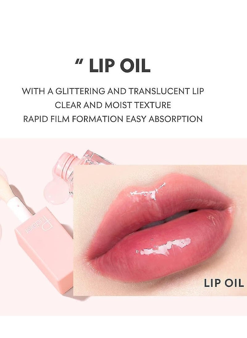 pudaier - 3 in 1 Lip Care Lip Set Sugar Lip Scrub Lip Mask and Lip Glow Oil Exfoliant Hydrating Moisturizing Plumping Lip Glow Lip Care Set Peach Lip Gloss with Vitamin C Lip Plumper Gloss - Image 1