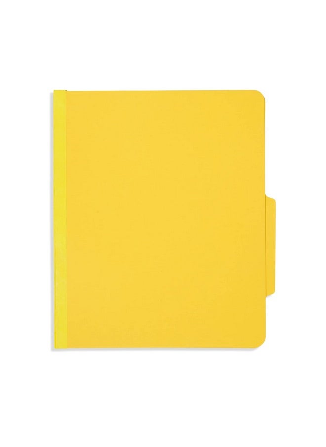 Blue Summit Supplies 10 Blue Summit Supplies Classification Folders, 1-Divider, Letter Size, Yellow, with 2 Inch Tyvek Expansions, Durable 2 Prong Design for Organizing Standard Medical Files & Office Reports, 10 Pack  - Image 2