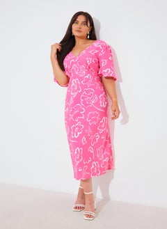 In the style Floral Print Flared Sleeve Dress  - Image 1