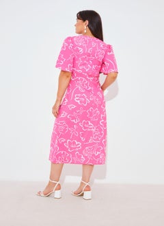 In the style Floral Print Flared Sleeve Dress  - Image 2