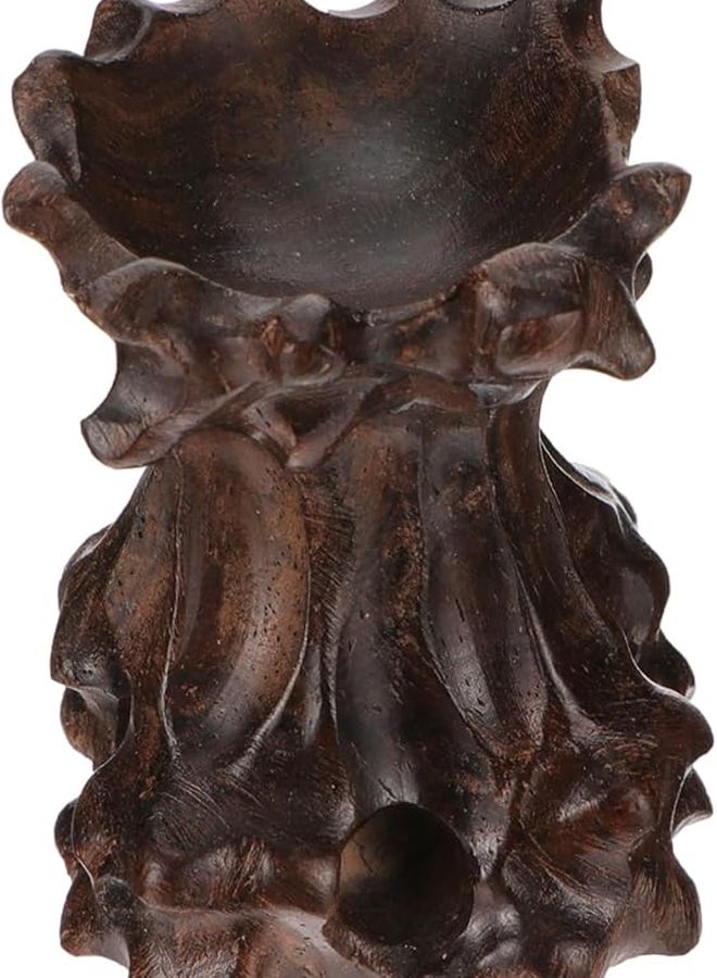 قاعدة عرض كرة منحوتة من الخشب الطبيعي للكريستالات وديكور المنزل الفني - Image 1