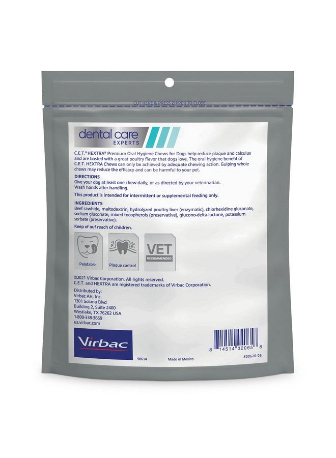 Virbac C.E.T. Hextra Premium Oral Hygiene Chews For Dogs, 1125 Lbs, 8.5 Oz - Image 3