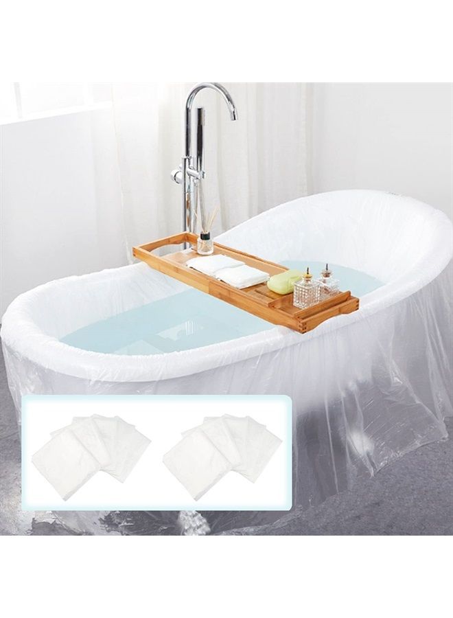 Odowalker 10 Pack Disposable Bathtub Cover Liner Film Large Thickened 102 × 47inch Large Bathtub Liner Plastic Bag for Salon, Household and Hotel Bath Tubs, Traveling Salon Household Holiday Inn - Image 1
