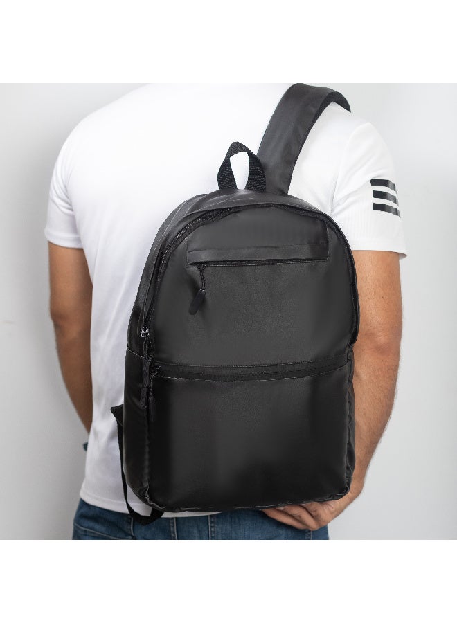 شنطة ظهر لاب توب , ضد المياه للسفر، لون أسود - Image 5