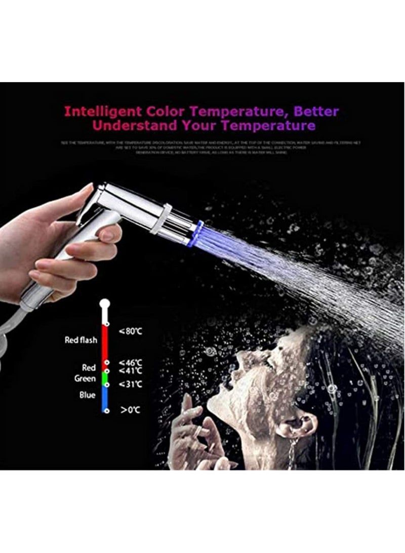 2Pack 3color LED Kitchen Water Faucet Head, Upgrade Temperature Sensitive Gradient Water Stream Color Changing Kitchen Spray Head Adapter Sink Lights for Kitchen and Bathroom - Image 4